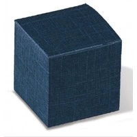 Cutii cadou cu capac incorporat Pieghevole Juta blu 100*100*100mm