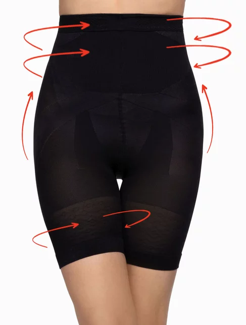 Chiloti boxeri modelatori microfibra cu talia inalta sub sani Annes Super Slim 140 den