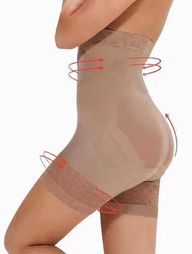 Chiloti boxeri modelatori microfibra cu talia inalta sub sani Annes Super Slim 140 den
