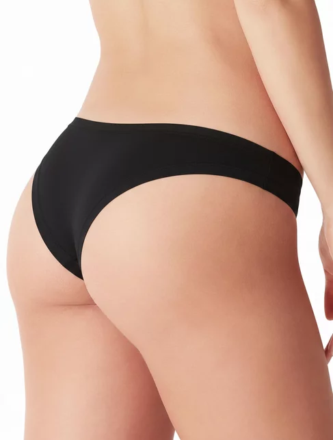 Chiloti brazilieni bumbac si modal cu talia joasa Cotonella ADD05