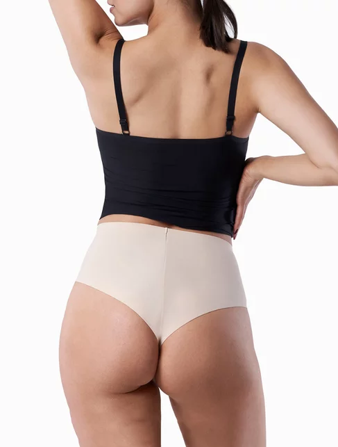 Chiloti brazilieni invisible microfibra cu talie inalta Julimex Brasil Maxi
