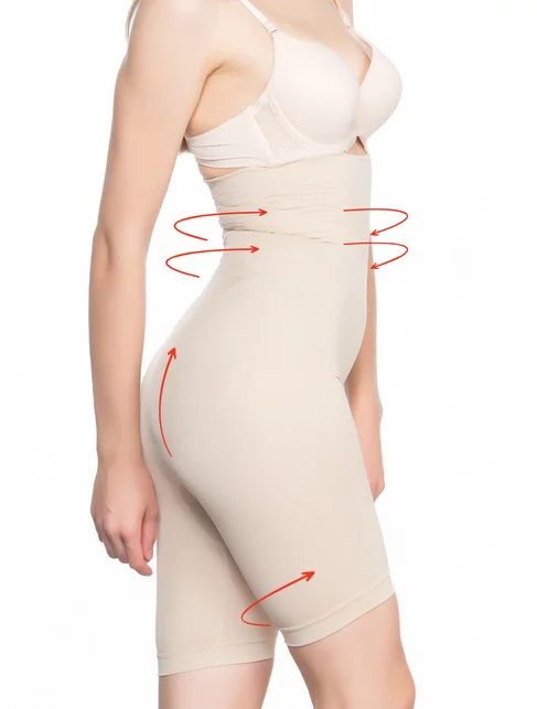 Chiloti modelare extrema cu talie inalta dublu intarita si silicon Shapewear 2074