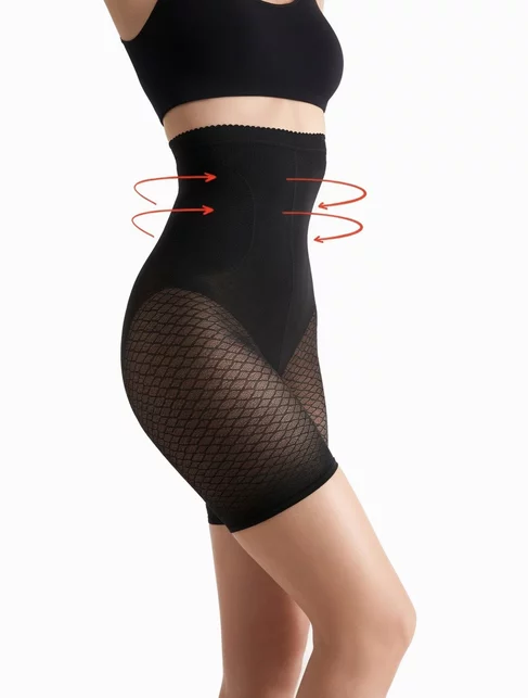 Chiloti boxeri modelatori maxi sub sani cu silicon Gabriella High Shaper 670 40 den