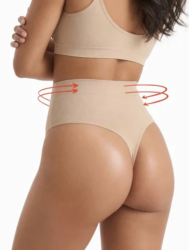 Chiloti tanga modelatori cu talie dublu intarita Gabriella S123 String