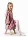 Dresuri copii bumbac roz deschis cu model impletit Steven S071-370