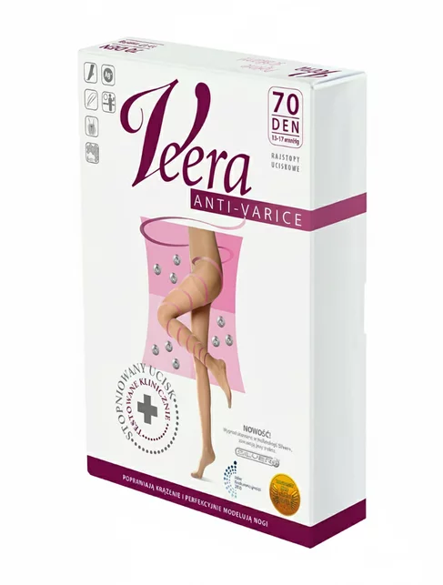 Ciorapi cu chilot compresie medie de preventie (13-17 mmHg) Veera 70 den