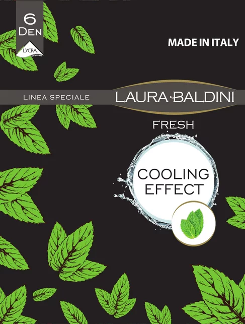 Ciorapi cu extract de menta si efect racoritor Laura Baldini Fresh 6 den