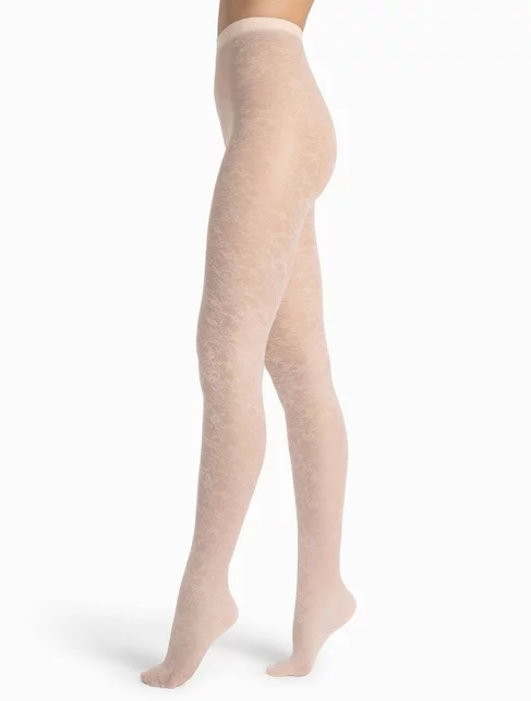Ciorapi imitatie plasa marunta cu model floral Fiore Ariel 30 den