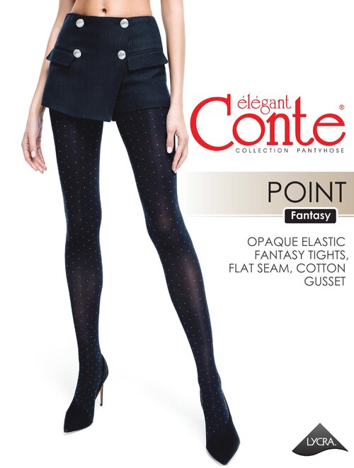 Ciorapi cu picatele albe Conte Elegant Point 50 den
