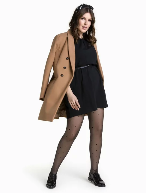 Ciorapi marimi mari cu buline si coapse intarite Gabriella 169 Xenia Puntina Plus Size 15 den