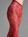 Ciorapi mesh cherry red cu model floral Charly G002