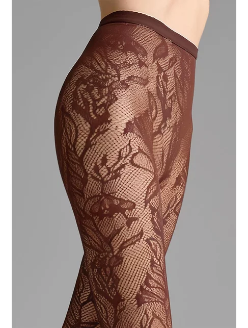 Ciorapi mesh cu model floral Marilyn Charly G001