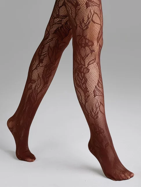 Ciorapi mesh cu model floral Marilyn Charly G001