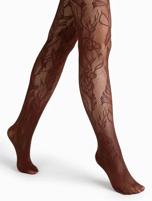 Ciorapi mesh cu model floral Marilyn Charly G001
