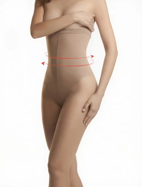 Ciorapi modelare talie si abdomen cu ioni de argint Fiore High Waist 40 den