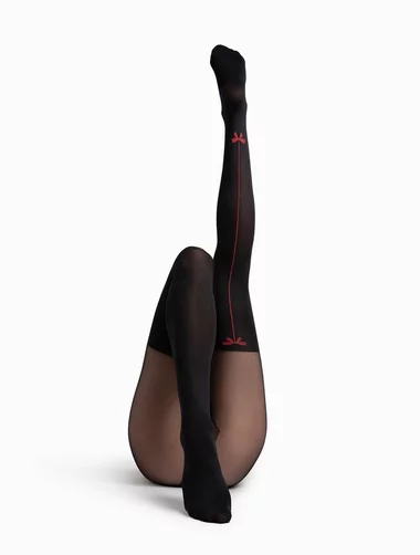 Ciorapi cu model imitatie jambiere Fiore Canella 40 den