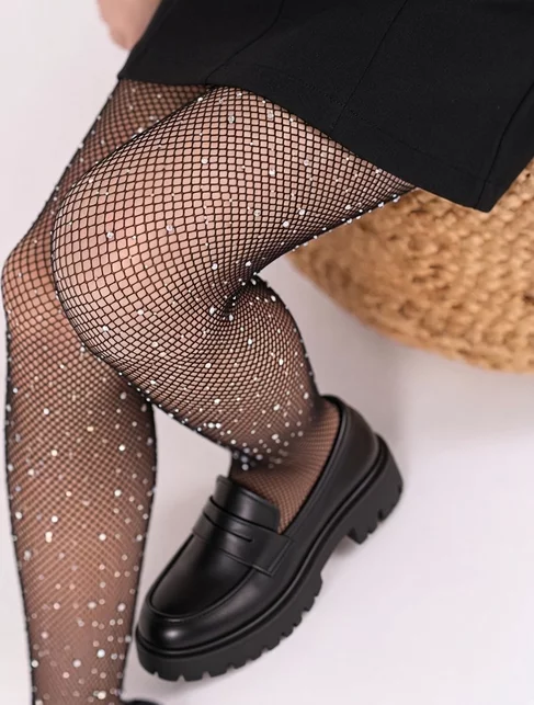 Ciorapi plasa mica cu strasuri Knittex Myriad