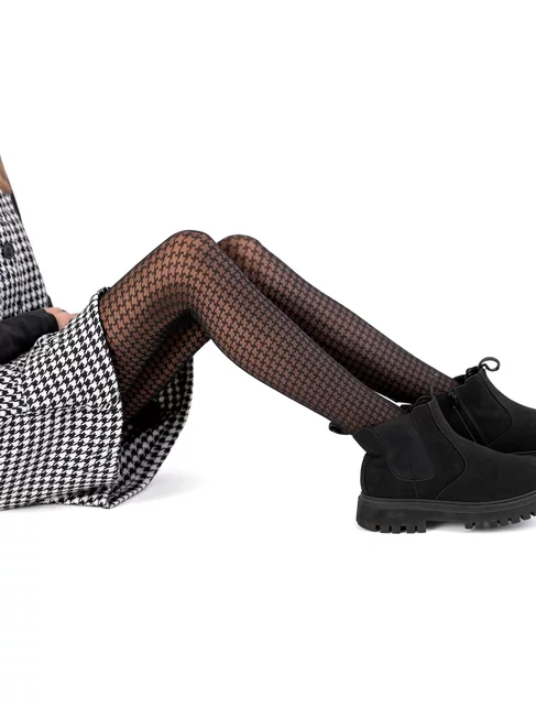 Dresuri copii cu model in carouri Knittex Chicca Junior 30 den