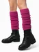 Jambiere groase lana si acril fucsia fara varf Steven S068-040