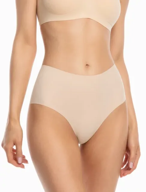 Chiloti clasici microfibra talie inalta laser-cut Julimex Infinity Maxi