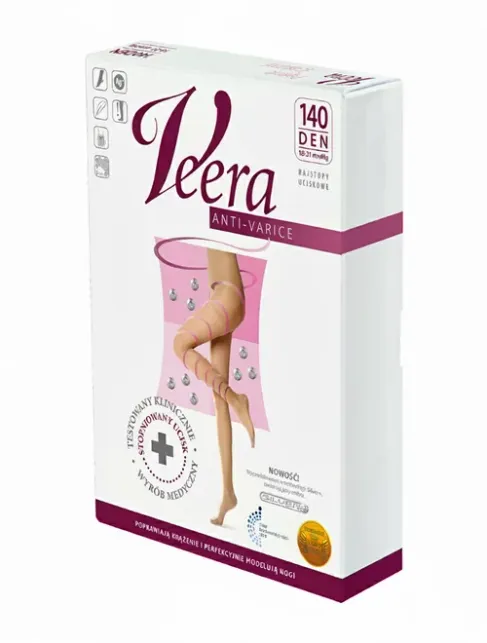 Ciorapi compresivi medicinali cu chilot (18-21 mmHg) Veera 140 den