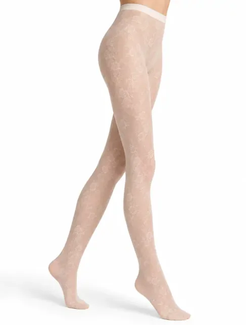 Ciorapi mesh cu model floral Gabriella 1243 Doris 30 den