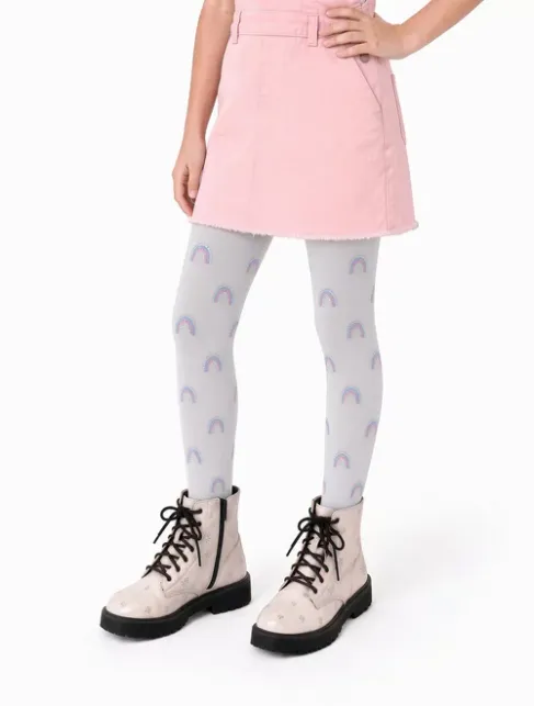 Dresuri copii microfibra cu model curcubeu Knittex You R Cute 40 den