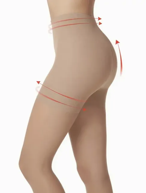 Ciorapi modelatori cu extract de cafeina Fiore Total Slim 40 den