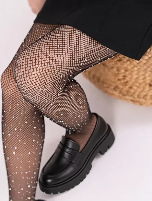 Ciorapi plasa mica cu strasuri Knittex Myriad