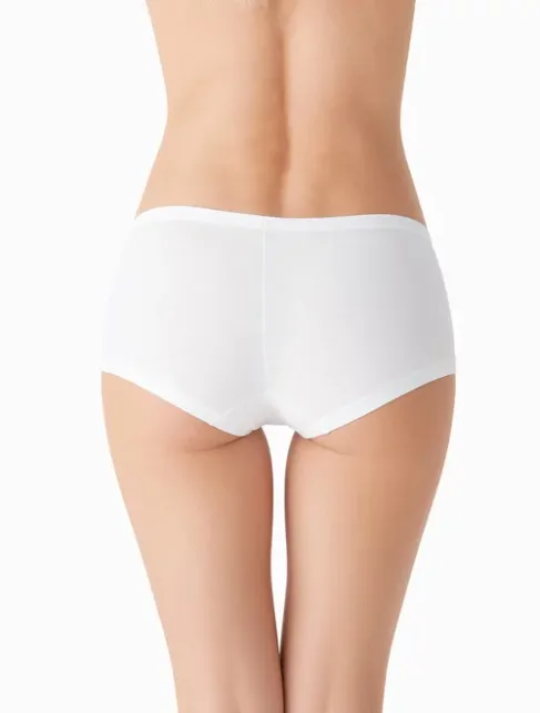 Set 2 perechi boxeri short bumbac cu talia joasa Cotonella GD461 0002