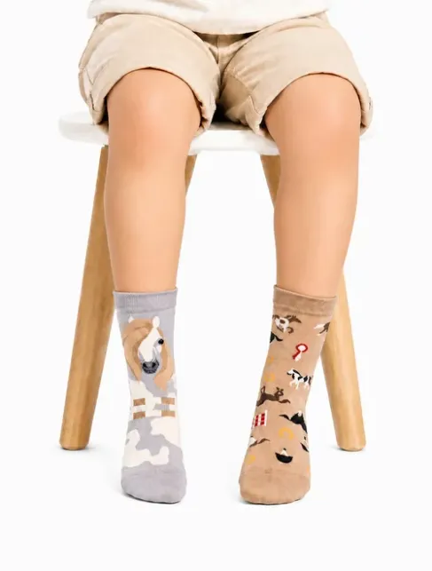 Sosete colorate cu cai Nanushki Caramel Cookie Kids