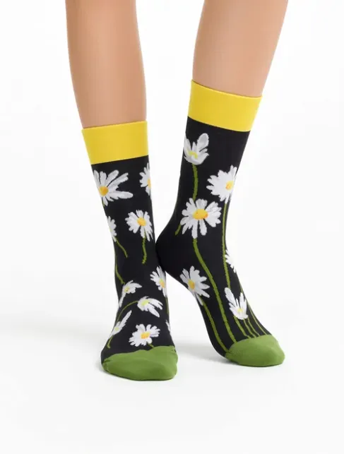 Sosete colorate cu margarete Dedoles Daisies at Night
