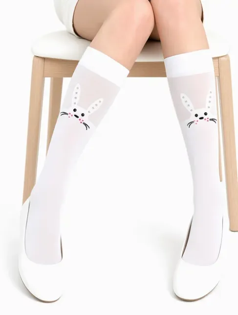 Sosete lungi fete cu iepuras Knittex Bunny 20 den