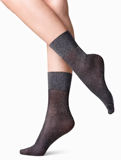 Sosete lycra negre cu fir metalizat Gabriella 688 Tova 20 den