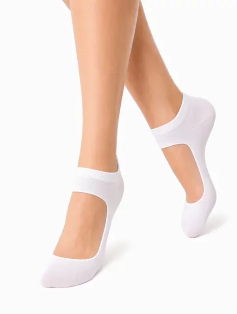 Sosete scurte antiderapante pentru pilates Conte Elegant Active