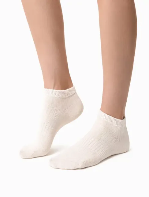 Sosete scurte bumbac 100% in culoare naturala Steven S197