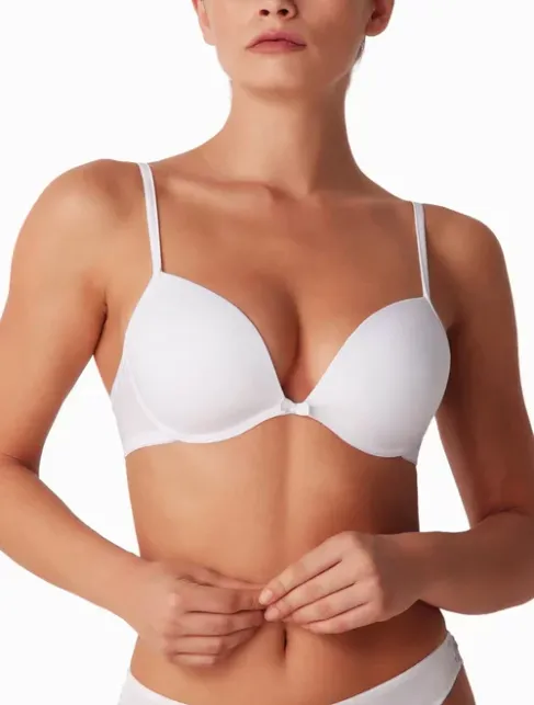 Sutien microfibra T-shirt buretat cu sarme Cotonella 8631 00B1