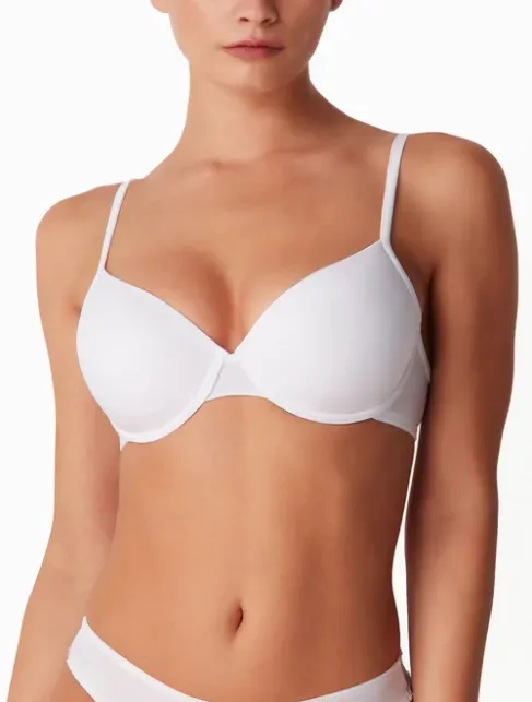 Sutien microfibra T-shirt buretat cu sarme Cotonella CD019 00B1
