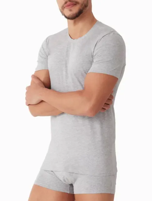 Tricou barbati mulat pe corp decolteu rotund Cotonella AU302 0001