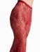 Ciorapi mesh cherry red cu model floral Marilyn Charly G002