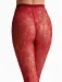 Ciorapi mesh cherry red cu model floral Marilyn Charly G002
