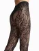 Ciorapi negri mesh cu model floral Marilyn G001