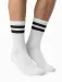 Sosete bumbac albe cu dungi negre Steven S057-337