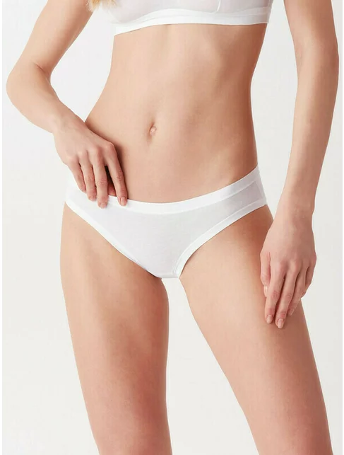 Set 2 perechi chiloti clasici bumbac cu talia joasa Cotonella 3362 0002