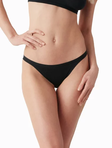Set 3 perechi chiloti brazilieni bumbac cu talia joasa Cotonella 3364 0003