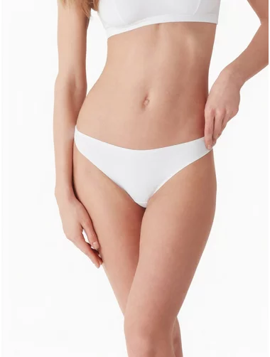 Set 3 perechi chiloti brazilieni bumbac cu talia joasa Cotonella 3490 0003