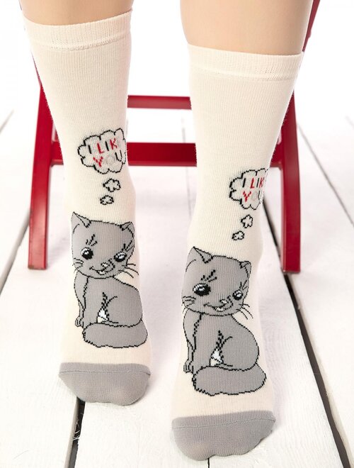 Sosete amuzante cu pisicuta Socks Concept SC-1712