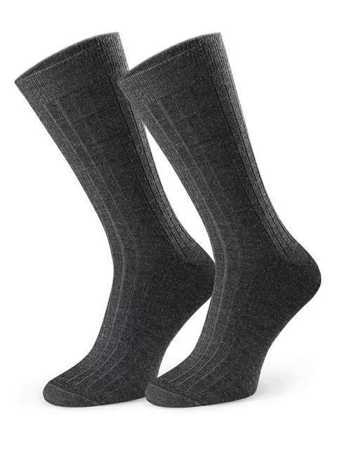 Sosete barbati lana merinos raiate fara presiune Steven S130