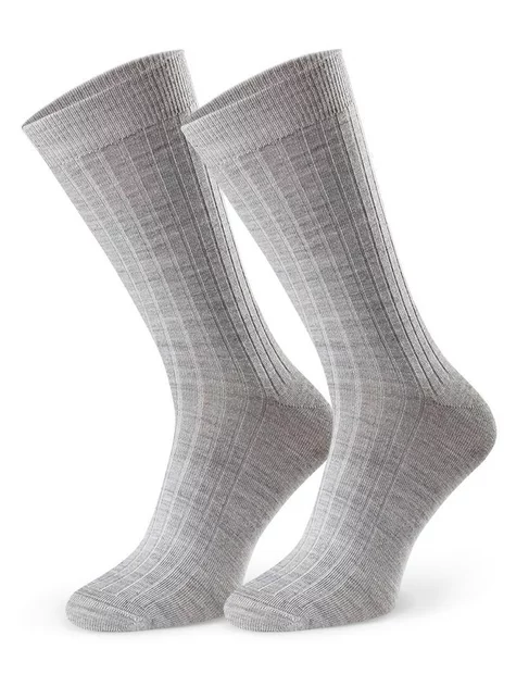 Sosete barbati lana merinos raiate fara presiune Steven S130