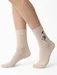Sosete bej cu flori Steven S017-042